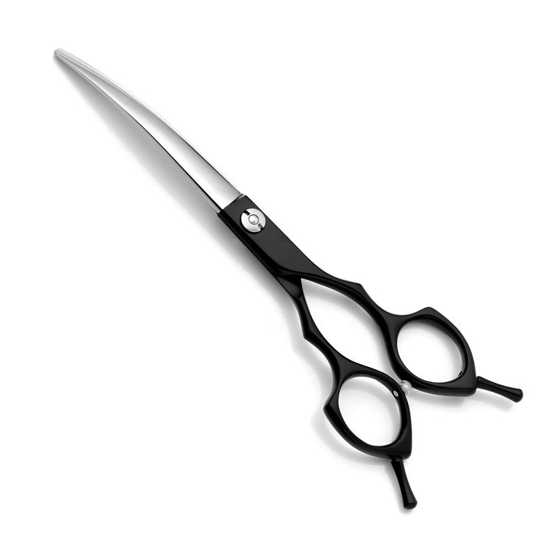 Pet Grooming Curved Scissors Paint Black
